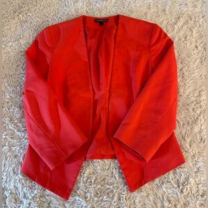 Express Coral Blazer Cropped Collarless Design